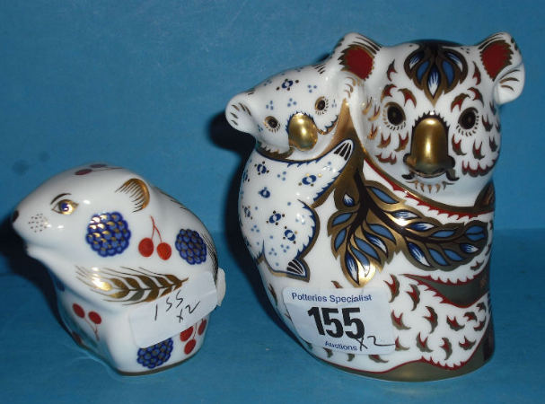 Appraisal: Royal Crown Derby Paperweights Koala And Baby from the Australian