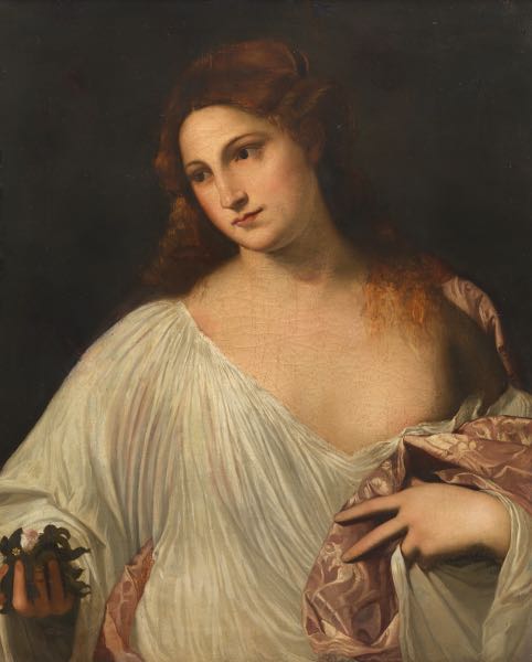 Appraisal: TH CENTURY COPY AFTER TITIAN ITALIAN RENAISSANCE - x Flora