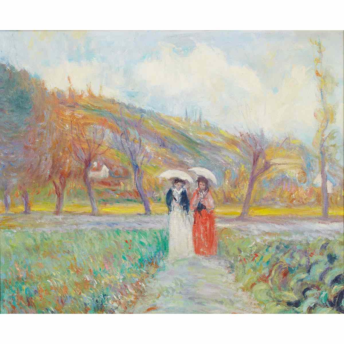 Appraisal: Elmyr de Hory - French WOMEN STROLLING IN A GARDEN