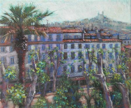 Appraisal: JOHN MACKIE SCOTTISH B MARSEILLE Signed and dated ' pastel