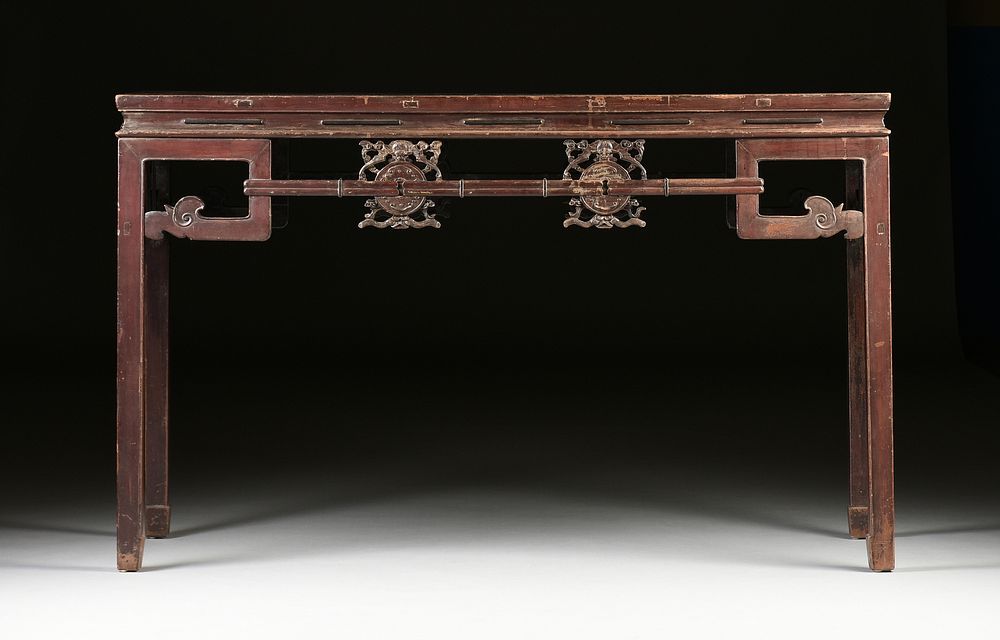 Appraisal: A CHINESE CARVED WOOD ALTAR TABLE REPUBLIC PERIOD - A