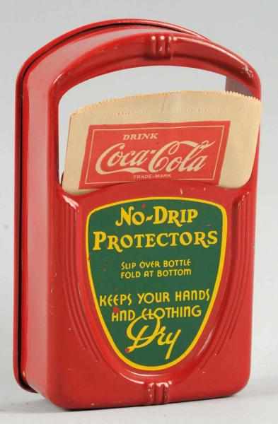 Appraisal: Coca-Cola No-Drip s Tin Dispenser Includes several protectors Light wear