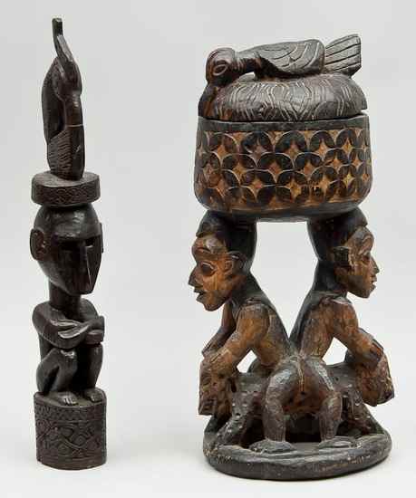 Appraisal: Two figures a Naga figure Indonesia second half th century