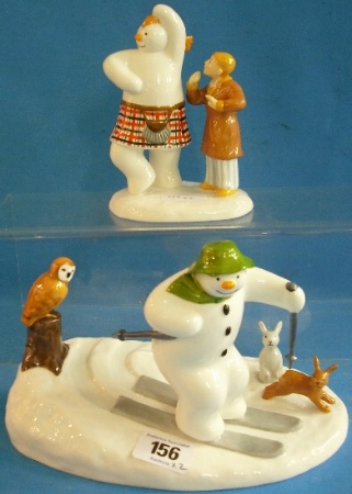 Appraisal: Coalport Snowman Tableaux Off Piste and Highland Fling limited editions