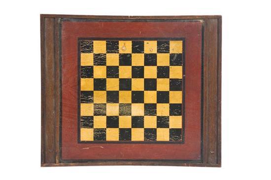 Appraisal: DECORATED GAMEBOARD American early th century Single board appears to