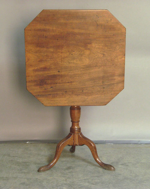 Appraisal: Mahogany tea table late th c h w