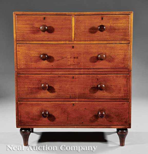 Appraisal: A William IV Mahogany Gentleman's Campaign Chest c two short