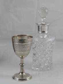 Appraisal: A Victorian silver goblet Birmingham cm high approx weight oz