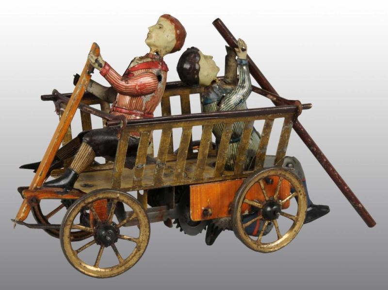 Appraisal: Tin Litho Trip-Trapp Wind-Up Toy Description German Marked HEN Hans