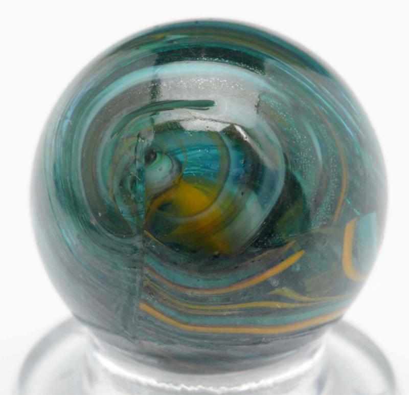 Appraisal: Christensen Agate Submarine Marble Turquoise transparent base with outer bands