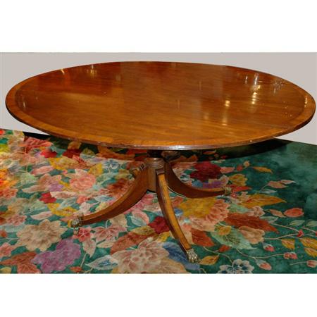 Appraisal: George III Style Banded Mahogany Breakfast Table Estimate -