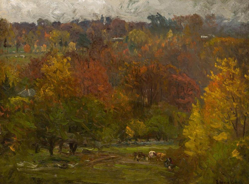 Appraisal: JOHN JOSEPH ENNEKING American - Raining Pasture oil on canvas