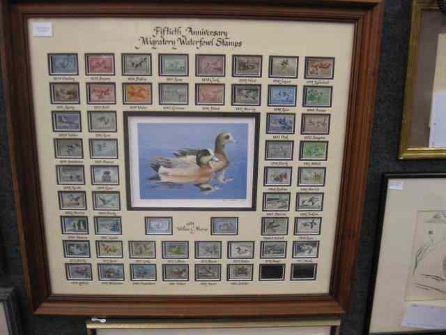 Appraisal: Framed Collection of U S Federal Duck Stamps first years