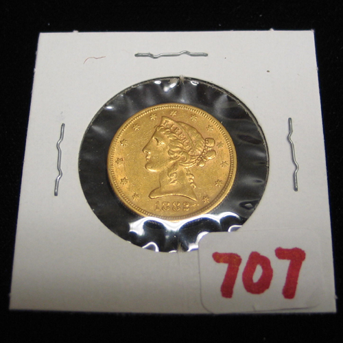 Appraisal: U S FIVE DOLLAR GOLD PIECE Liberty head type variety