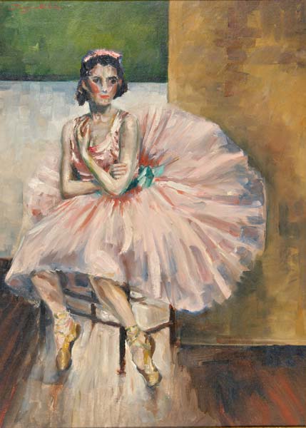 Appraisal: Tony Nell American - Ballerina Oil on canvasboard framed Signed