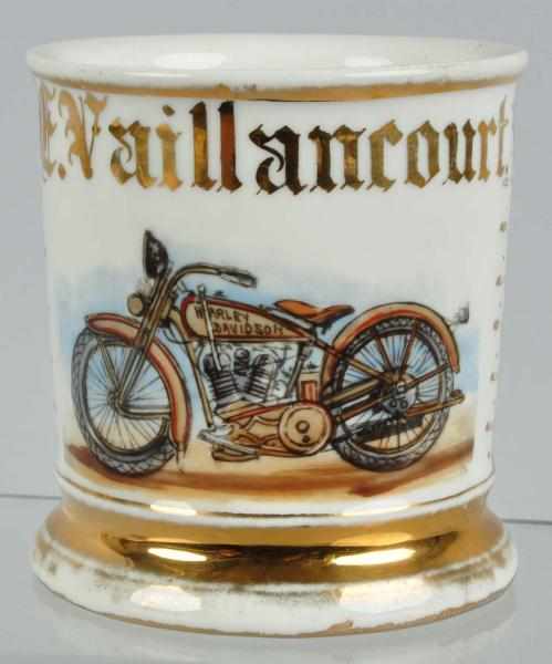 Appraisal: Harley Davidson Motorcycle Shaving Mug Description Beautiful mug with detailed