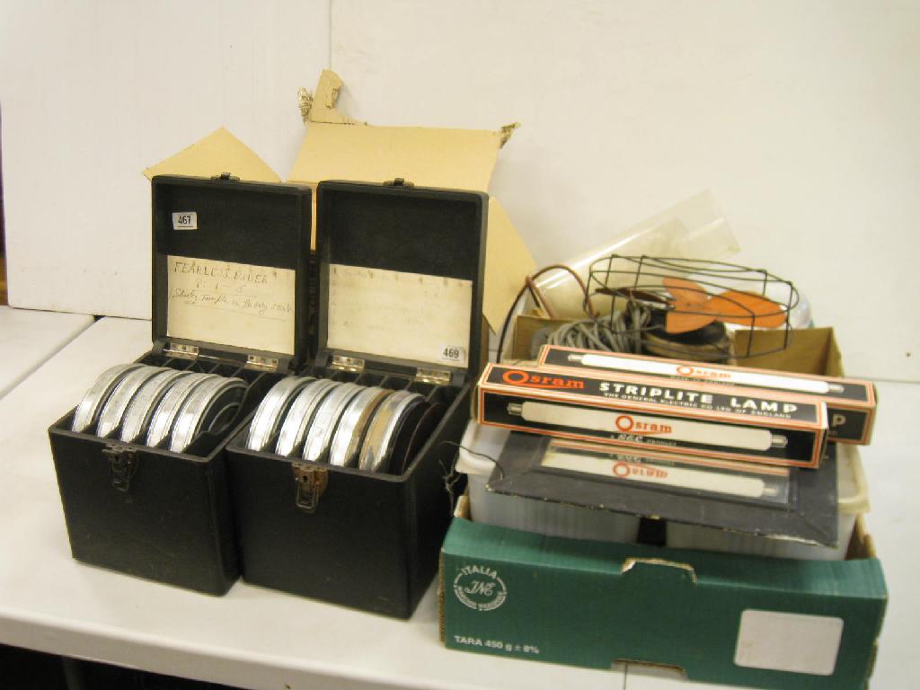 Appraisal: Two cases containing reels of Kodascope Films including Charlie Chaplin