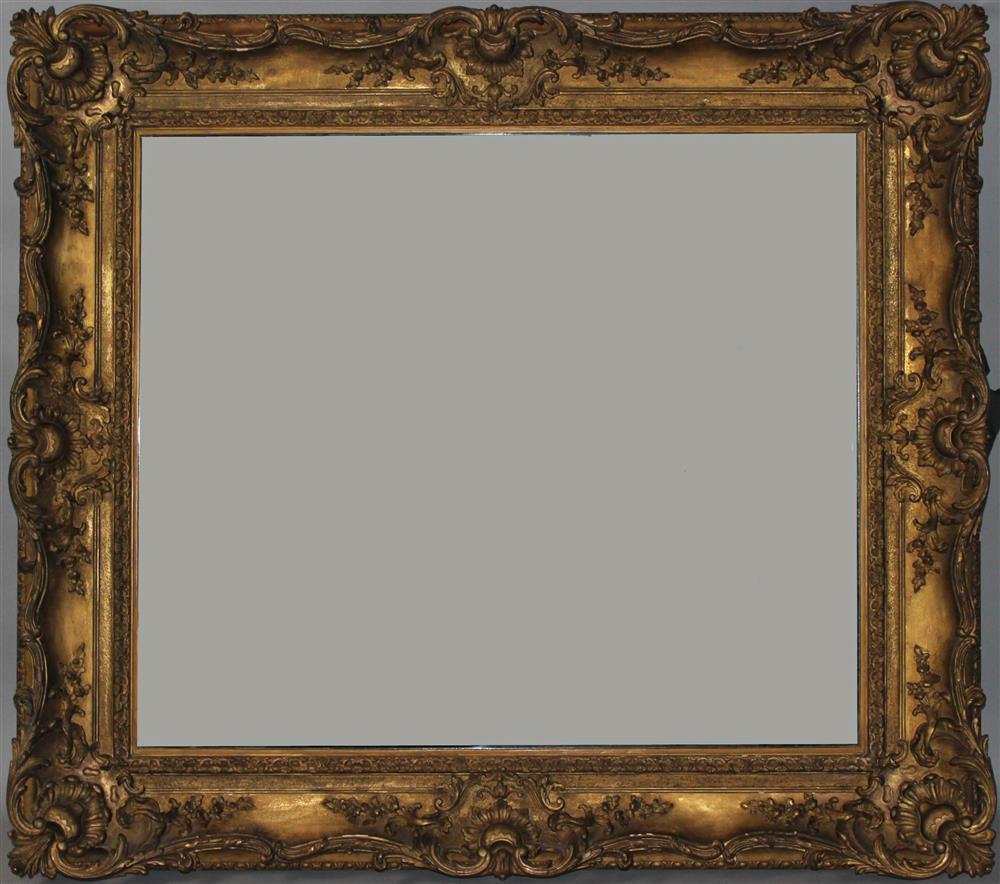 Appraisal: GEORGE III STYLE GILT COMPOSITION WOOD AND SANDED-FRIEZE FRAME MIRROR