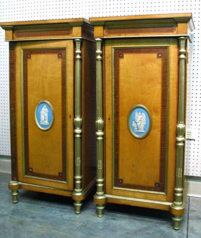 Appraisal: Pair of Neo-Classical Cabinets with Oval Figural Medallions depicting angels