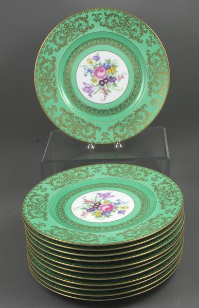 Appraisal: Set of twelve Royal Bavarian Selb plates dia Good condition