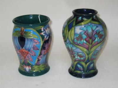 Appraisal: A MOORCROFT POTTERY VASE dated and of baluster form tube