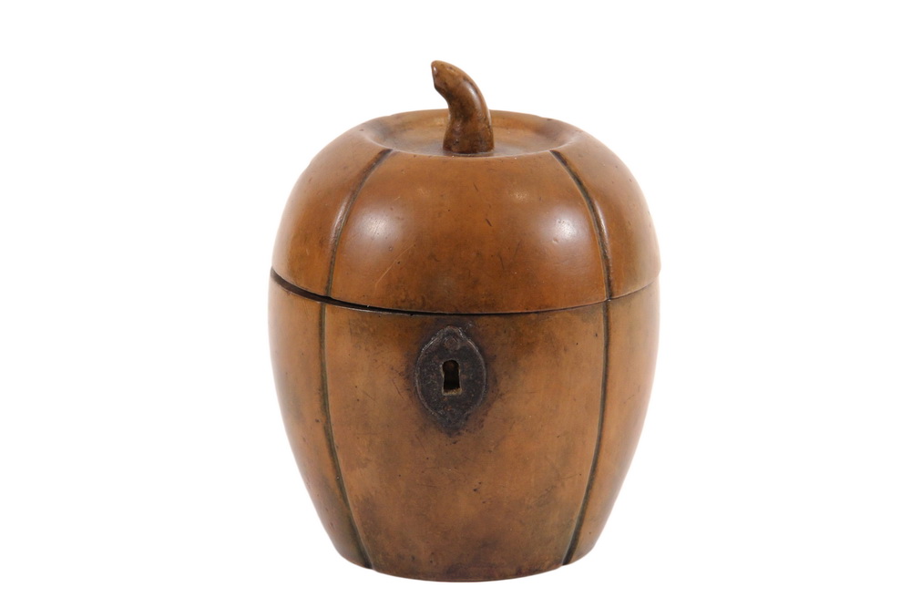 Appraisal: TEA CADDY - th c Melon Form Tea Caddy in