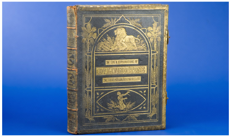 Appraisal: Large Leather Bound Book Title The Life and Explorations of