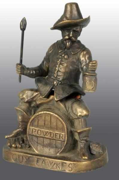 Appraisal: Guy Fawkes Figural Got To Bed Match Holder Description Candle