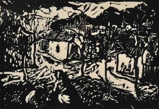 Appraisal: Vic O'Connor - The Park - linocut x cm