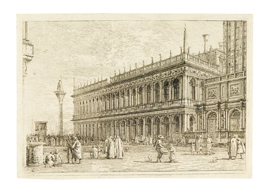 Appraisal: ANTONIO DA CANAL IL CANALETTO La Libreria Etching circa x