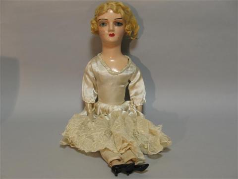 Appraisal: CONTINENTAL DOLL OF A LADY POSSIBLY FRENCH Probably 's the