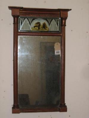 Appraisal: A SMALL GILTWOOD PIER GLASS of oblong form with fluted