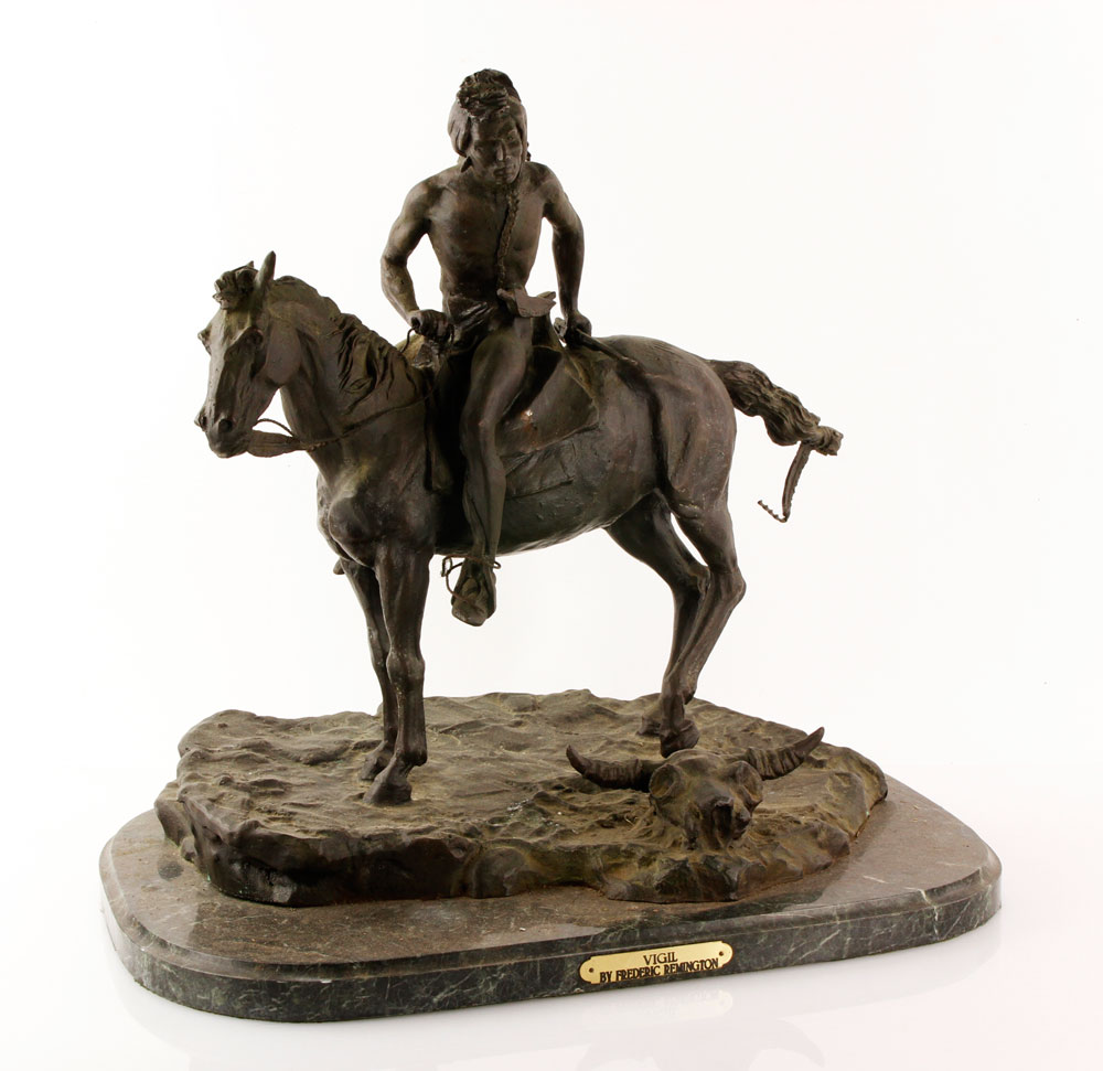 Appraisal: - Remington Vigil Bronze Frederic Remington Vigil bronze x x