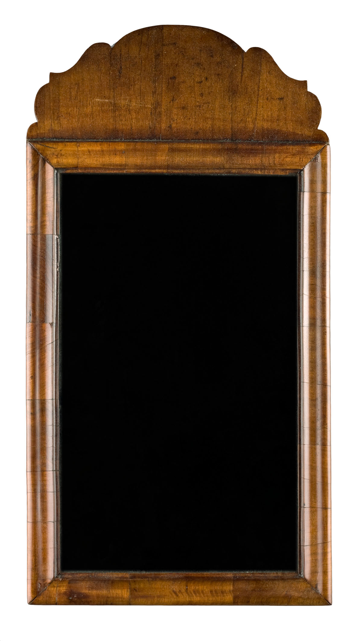 Appraisal: QUEEN ANNE WALNUT MIRROR WITH ARCHED CREST AND MOLDED FRAME