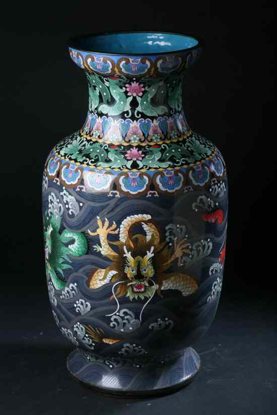 Appraisal: CHINESE CLOISONN ENAMEL VASE - in high