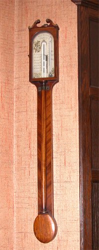 Appraisal: Title English Stick Barometer Wm Russel maker Falkirk mahogany case