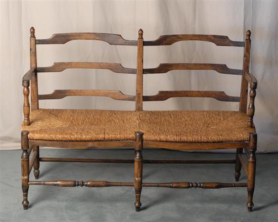 Appraisal: A th C Country Settee French or French Canadian having