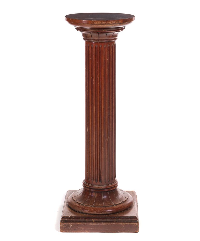 Appraisal: Fluted Mahogany Pedestal Mahogany Pedestal