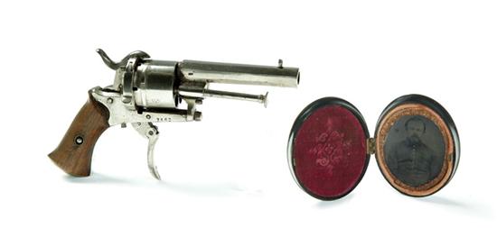 Appraisal: PINFIRE POCKET REVOLVER Belgium marked ''ELG'' on the cylinder mid