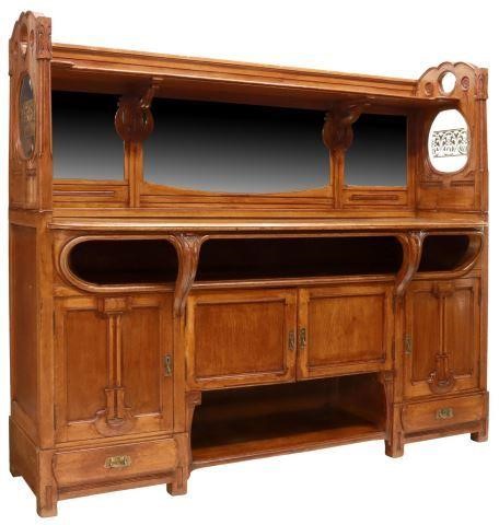 Appraisal: Italian Art Nouveau oak sideboard Spano and Solari Genoa c