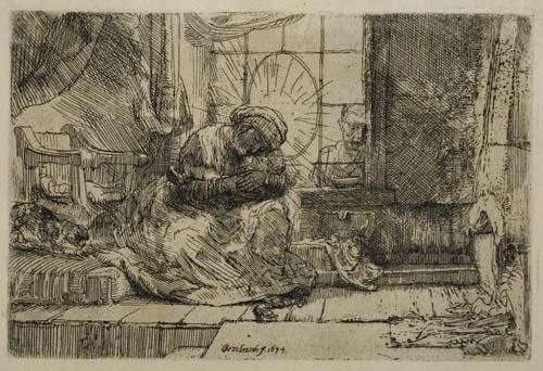 Appraisal: REMBRANDT VAN RIJN The Virgin and Child with the Cat