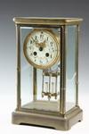 Appraisal: BRONZE CRYSTAL REGULATOR CLOCK - French Regulator Clock marked 'Made