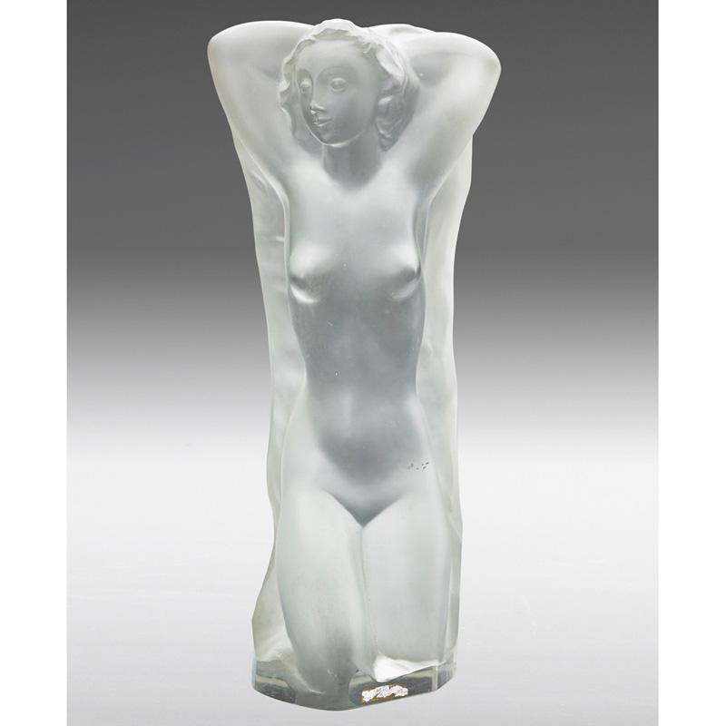 Appraisal: ENA ROTTENBERG Cast glass sculpture Nude Condition Report Excellent condition