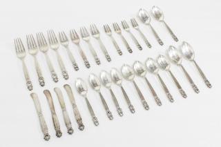 Appraisal: Georg Jensen Acorn Sterling Silver Service for Flatware all with