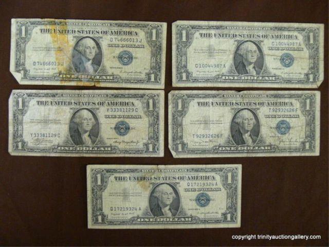 Appraisal: Silver Certificate One Dollar Notes - lot includes -A -B