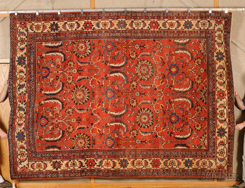 Appraisal: Mahal Carpet West Persia early th century small rewoven area