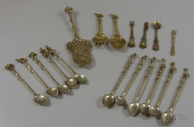 Appraisal: Eighteen Pieces of Italian and Venetian Brass and Metal Figural