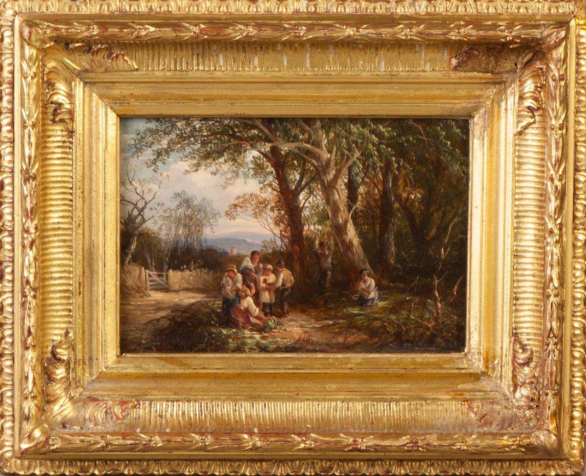 Appraisal: John J Wilson English - Children in landscape Sgn Lower