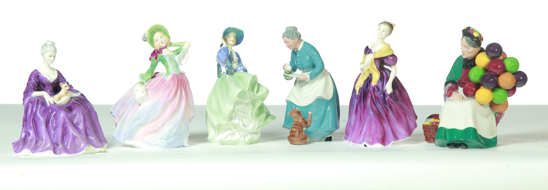 Appraisal: SIX ROYAL DOULTON FIGURINES England nd half- th century High