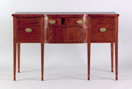 Appraisal: Charleston South Carolina Federal mahogany sideboard ca the rectangular top